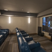 Movie Theatre at Grand Colorado with Blue leather seating